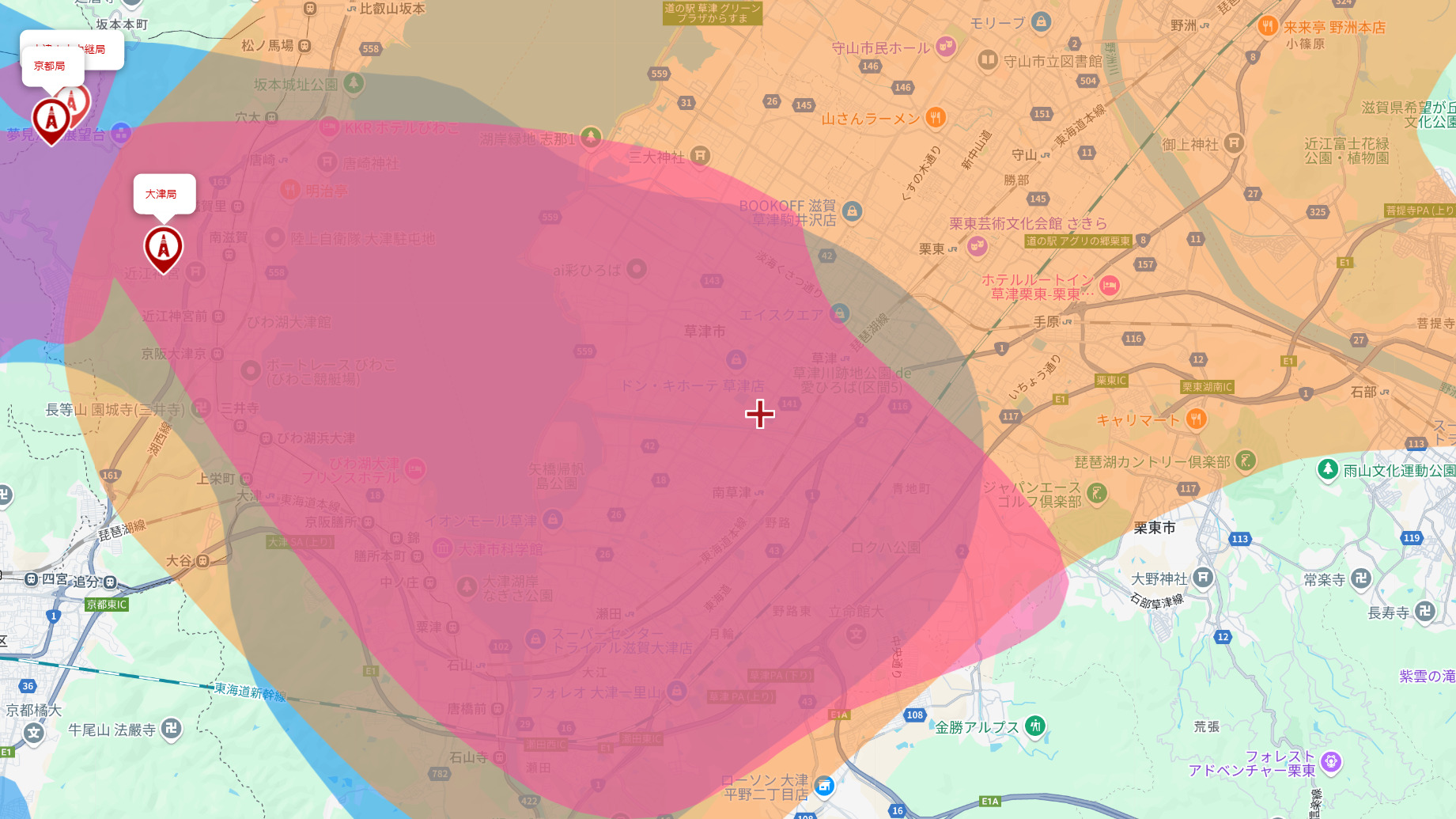 草津市の電波事情